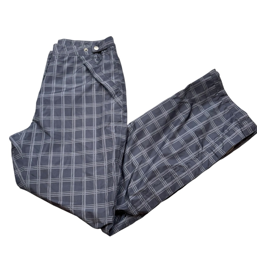 Ladies Sunice Brand Typhoon Waterproof Golf Pants Black and Grey Size Large